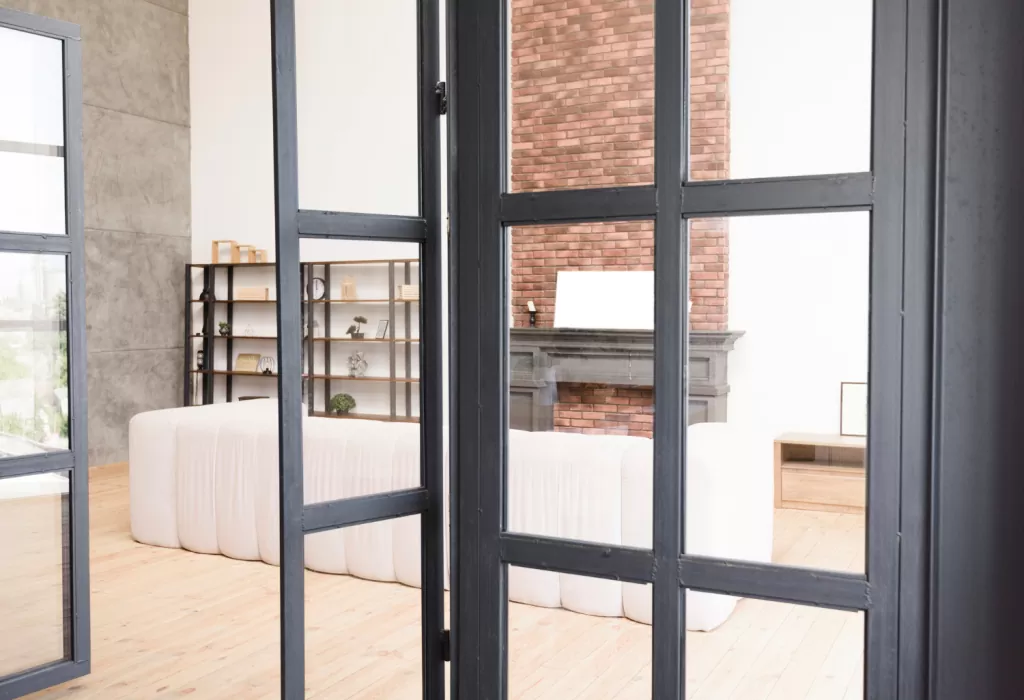 Porta de vidro para sala